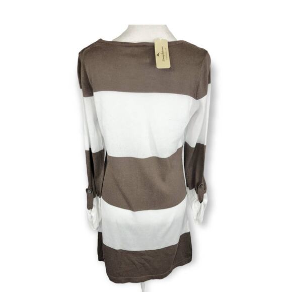 Tommy Bahama Women's Striped Long Sleeve Tunic Top Small Coastal Resort Style - Picture 7 of 8
